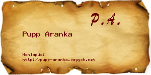 Pupp Aranka névjegykártya