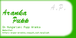 aranka pupp business card
